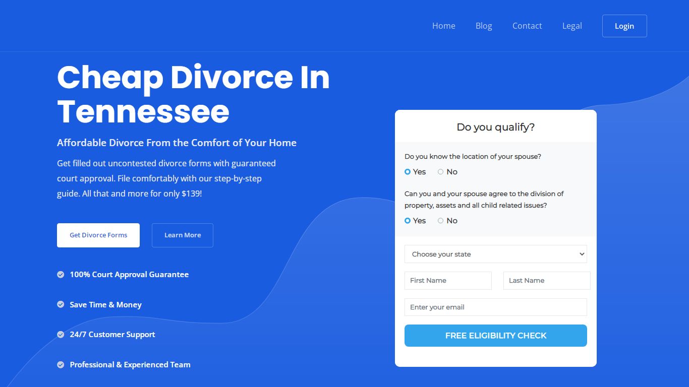 Cheap Divorce in Tennessee [Online] - From $70, Fast & Easy Uncontested ...