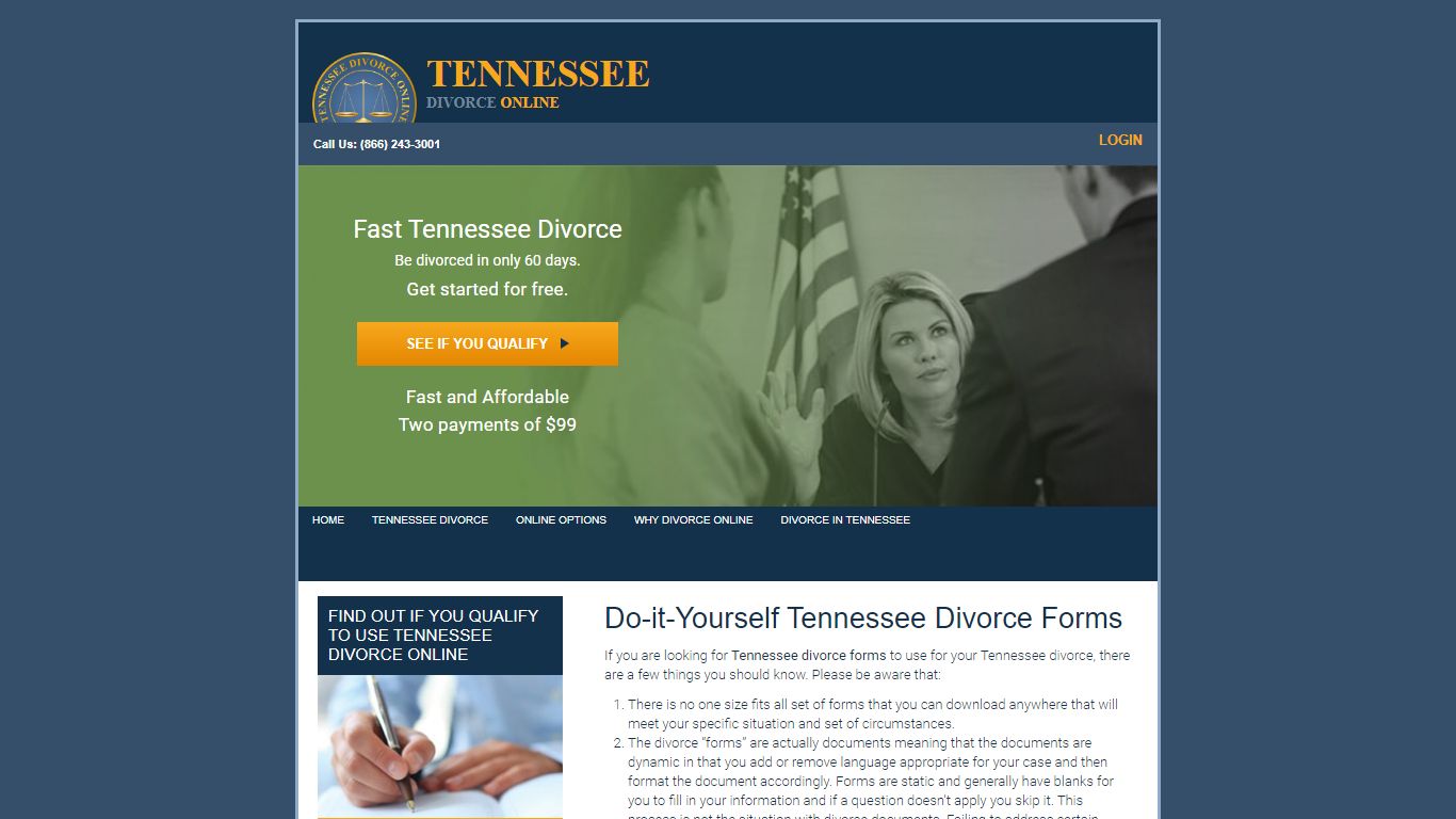 Tennessee Divorce Online - Tennessee Divorce Forms - Divorce Papers in ...